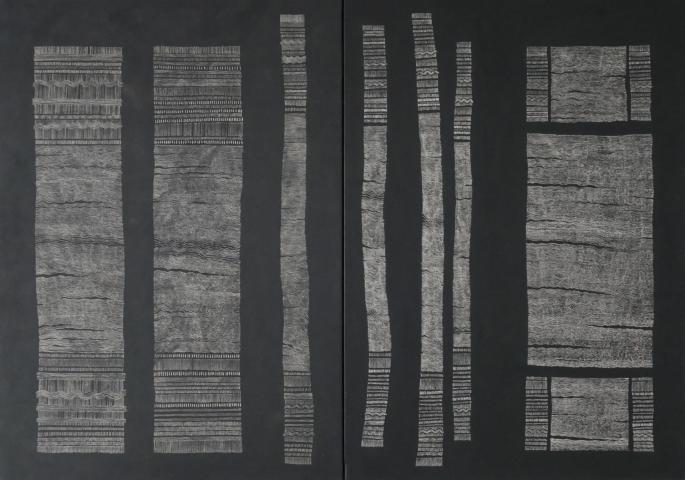 Gerçures, craquelures - diptyque