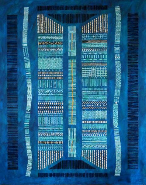 Grande porte bleue