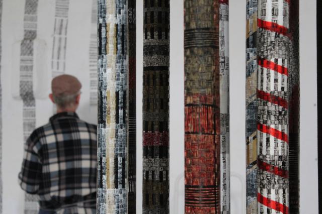 Traits peints sur le mur