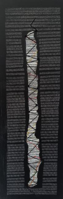 Carte brodés et traits dessinés